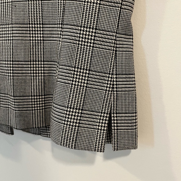 Glen Check Vest Waistcoat Vintage 90s V-Neck Size 6 Petite Nine & Co. - Picture 6 of 8